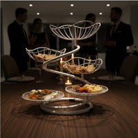 Tiered Fruit Basket Decorative Multi-Layer Snack Basket Space Saving