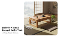Serenity Inspired Japanese Tea Table Minimalist Design Floor Desk Space Saving Indoor Furnishing Multifunctional for Minimalists, Apartment Dthe manufacturerllers, Students, floor mat Room, Bay opening, Small Spaces, Home Office