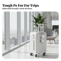 2 Pieces 20 Inch Carry-on Suitcase Scratch-Resistant Hardside Carry-on Luggage