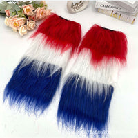 Halloween Carnival Three-Color Plush Leg Warmers and Skirt Set