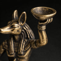 Anubis Brass Statue, Vintage Distressed