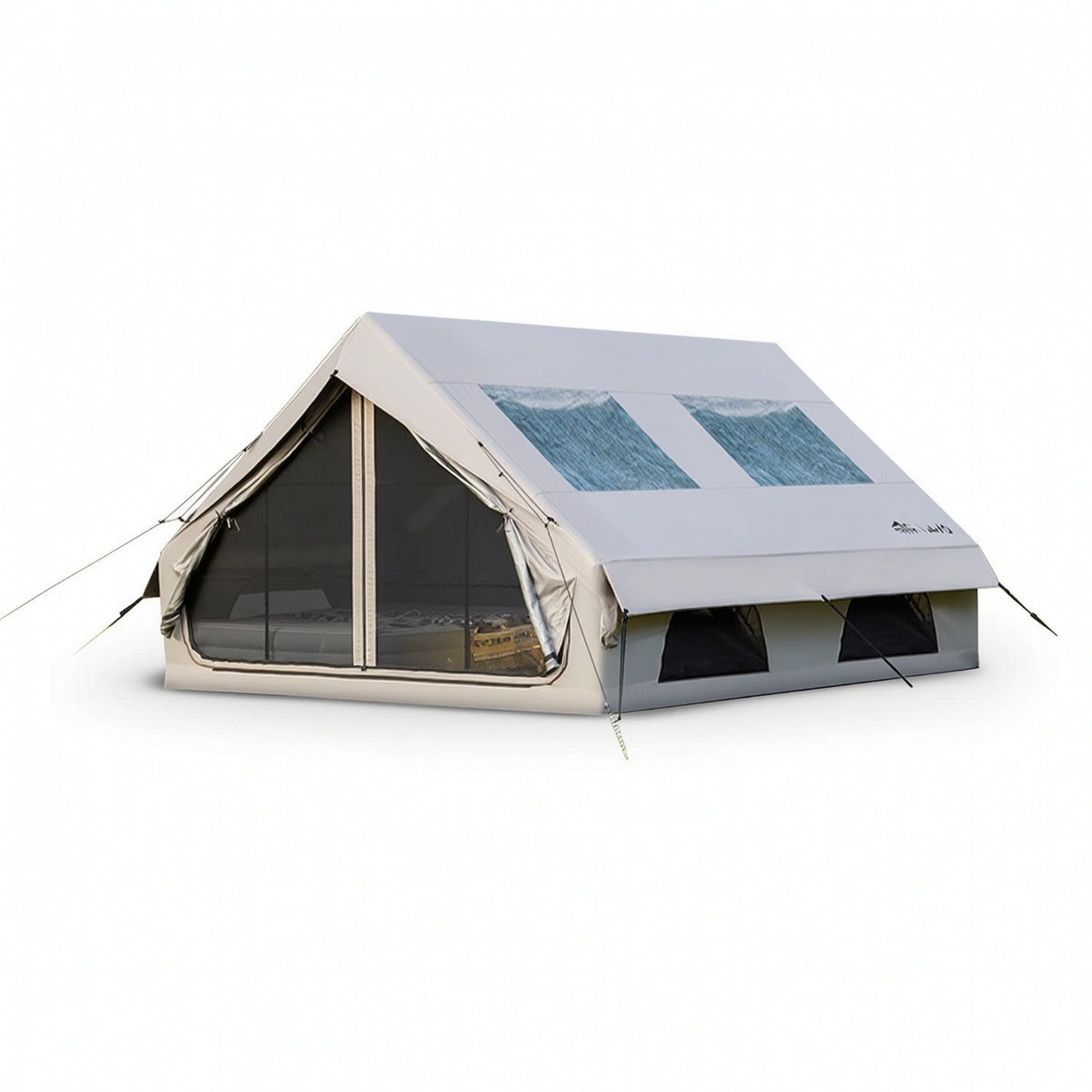 Inflatable Tent Weather-Resistant Blackout Tent Private Shelter for Campers, Families