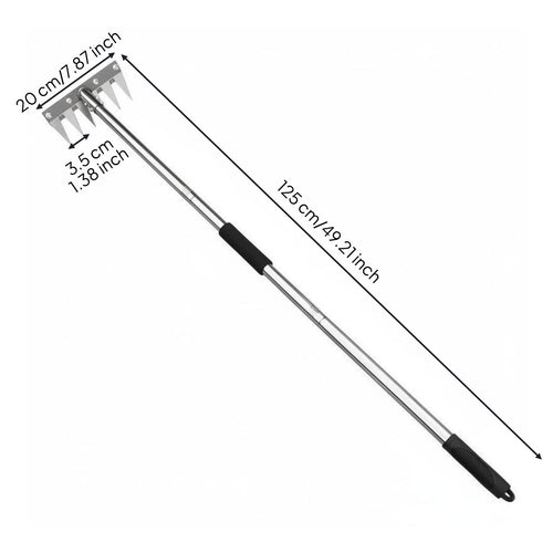 Detachable Blade Garden Hoe Multi-Functional Heavy Duty Weeding Rake Replaceable Tines Gardening Tool for Gardeners