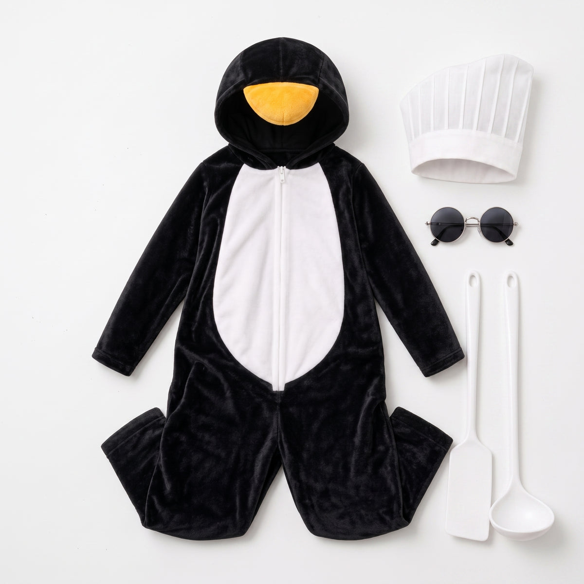 Elegant Penguin Cosplay Pajama Costume Flannel Jumpsuit