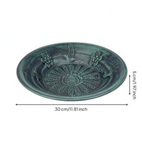 Bird Bath Feeder Bowl Tabletop Display Garden Decor Weather-Resistant