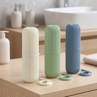Portable Travel Toothbrush Holder and Mouthwash Cup Set