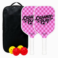 Fiberglass Pickleball Paddle Set with Carbon Fiber Honeycomb Core