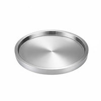 Korean BBQ Serving Tray Rust Resistant Stainless Steel Round Plate Stainless Steel Serving Tray for Restaurants, Chefs