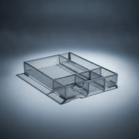 Slim Mesh Tray with Compartments Open-Top Mesh Desktop Tray Space-Saving A5 Paper Organizer Practical for Students