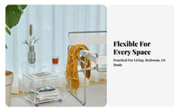Transparent C-Shaped Table multipurpose Clear C-Table No Assembly Required