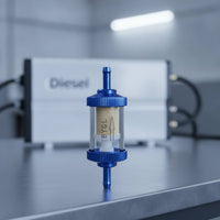Washable Diesel-Fueled Heater Fuel Filter Stainless Mesh Inline Filter with Clamp Compact Replacement