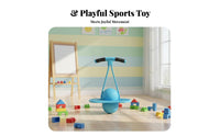 Balance Jumping Sphere Non-Skid Deck Pogo Sphere with Handle Base Pogo Rebounder Wear-Resistant Active Play Toy for Children