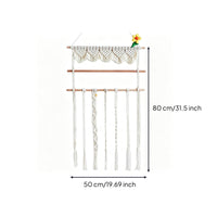 Macrame Hanging Shelf Lightweight Boho Wall Decor Environmentally Conscious