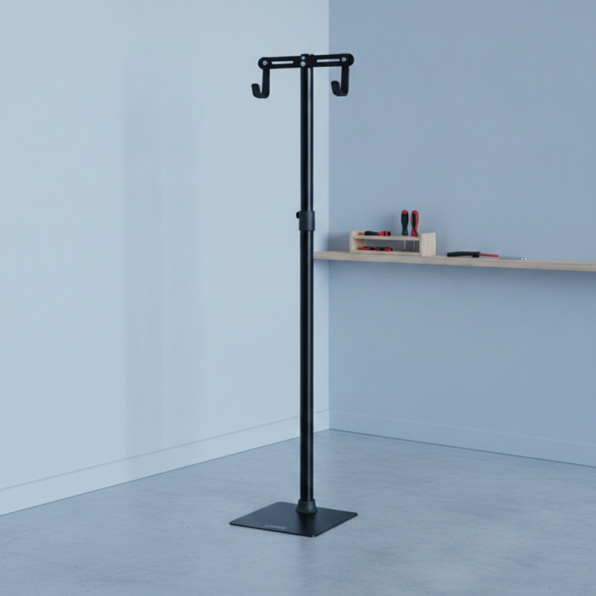 Heavy-Duty Bike Rack with Hooks Compact Floor Bike Stand Long-Lasting Cycle Storage Rack Sturdy for Apartment Dwellers