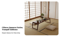 Japanese Infusion Table Minimalist-Inspired-Inspired by Design Floor Desk Space-Saving Multi-Functional for Students