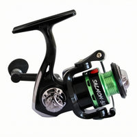Compact Telescopic Fishing Rod Combo Black and Green Revolving Reel Fishing Combo