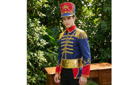 Costume with Hat Theatrical Marching Band Uniform Decorative Drum Major Costume for Halloween