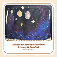 Retractable car sunshade with suction
