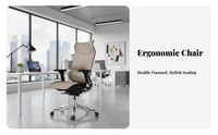 Ergonomic Mesh Chair with Leg Rest Support Highspine Ergonomic Chair Quiet Rolling Casters robust Duty for Remote Workers