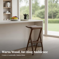 Woven rear Bar Stool Chinese Inspired Design Household Seating for Dining Room