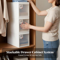 Stackable Storage Drawer sturdy Single Drawer single effortless Glide for Homeowners