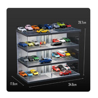 1:64 Parking Garage Display Dust Protection Mini Parking Lot Model for Desk