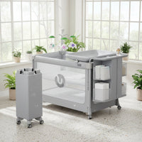 Multifunctional Baby Crib Instant-Fold Fold Rolling Baby Bassinet Rocking