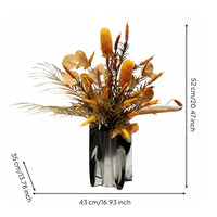 Artificial Flower Arrangement Easy to Place Fake Floral Centerpiece Low Maintenance Faux Floral Arrangement for Meeting Room