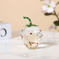 Crystal Strawberry Figurine for Decoration and Gift