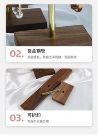 胡桃木T形首饰架手串手表手链手镯串珠项链架珠宝饰品陈列展示架