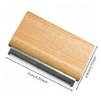 Wood Handle Curry Comb Removes Loose Hair Stainless Steel Horse Comb for Stable