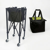 Tennis Ball Pickup Cart Foldable Tennis Ball Cart with Wheels Portable for Coaches, Athletes, Practice Training