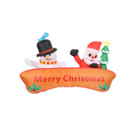 Inflatable Snowman and Santa 6ft Inflate Christmas Yard Decoration Inflatable Christmas Decoration Outdoor for Lawn, Storefront