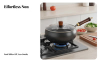 Handmade Iron Wok Space-Saving Size Small Iron Wok Small Stir-Fry Pan Fast Heating Single Serving Cooking Pot Multi-Functional
