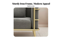 3 Pieces space-saving Size Metal Frame Sofa and Table Set Minimalist Design Indoor Furniture Comfortable Upholstery Lounge Group Low Maintenance for Business Owners, Office Managers, Entertainers, Bimmediatelyique, Reception Area, Waiting Room