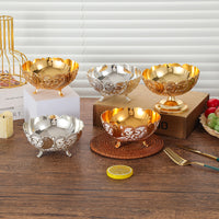 European Patterned Metal Fruit Bowl for Living Room and Tea Table