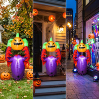 Inflatable Pumpkin Monster Inflate Halloween Decorations Yard Decoration Outdoor Easy to Inflate for Lawn, Porch