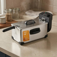 Temperature Control Electric Deep Fryer 110V Deep Fryer with Basket Easy Clean Kitchen Appliance Large Capacity