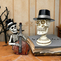 Halloween Resin Skull Ornaments Gothic Couple Kissing Statue Tabletop Window Party Decoration Props