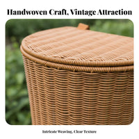 Fruit Picking Rear Basket Versatile Woven Backpack Basket PP Wicker Backpack Lightweight Wearable Container Great Gift