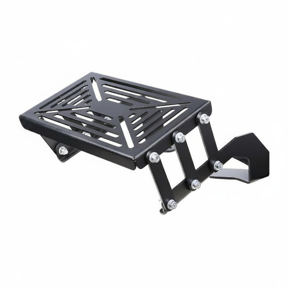 Folding Tail Luggage Rack Aluminum Build Sliding Rear Luggage Rack Matte Rear Carrier Bracket for Motorcycle Riders