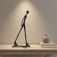 2 Pieces Modern Metal Person Decor Cast Iron House Decoration Living Room Accent