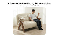 Foldable Design Fold-unfold Wooden Frame Couch Space-Saving Tri-Fold Sleeper Loveseat two-in-onePurpose Sofa Bed dense foam Foam Cushioning for Apartment Dwellers, Students, Homeowners, Small Spaces, Living Room, Bedroom, Home Office