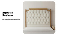 High supportive Design Upholstered Wood Bed Modern Minimalist and aesthetic Upholstered foundation Bed Sturdy Construction Bedroom Furniture sturdyDuty Frame for two adults, Apartment Dwellers, homeowners, Guest Room