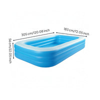 Rectangular Inflatable Swimming Pool Large Inflatable Pool Thickened Strong for Children