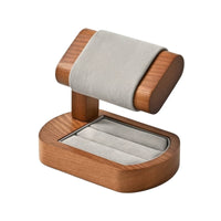 Watch Stand with Lumber-Grain baseGrain Watch Display Stand Padded Wristwatch Display Holder for Retailers, Showcase, Countertop, Dresser