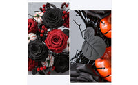 Door Wreath with Pumpkins Gothic Rose Wreath with Berries Spooky for Mantel