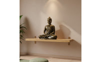 Meditating Buddha Sculpture Antique Finish Seated Buddha Figurine for Buddhists