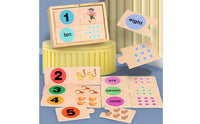 Number Matching Puzzle Hand On Learning Wooden Number Matching Board Screen Fun Child Centered Math Boards for Young Children, Preschool, Classroom