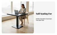 Circular Table and 2-Chair Set Sturdy Construction Cafe Seating Modern Design Space-Saving for Restaurant Owners, Coffee Shop